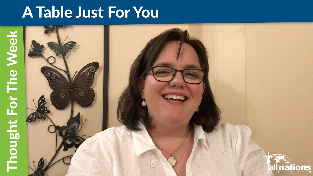 allnationselim's tweet photo. Vicki shares her thought for the week; a table just for you. Watch it here: https://t.co/5gDgOCqgPi https://t.co/pbZJpgb2Wf