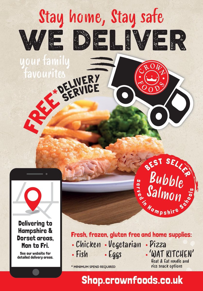 SimplyatCrown's tweet photo. https://t.co/F81q93CGtq
Loved by you, delivered by us!
#fooddelivery #foodservicedirect #familyfavourites #bubblesalmon #toyourdoor https://t.co/4rntBDLCBL