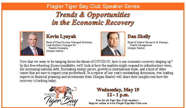 Join us for our next Speaker Series! 
#FlaglerCountyTigerBayClub