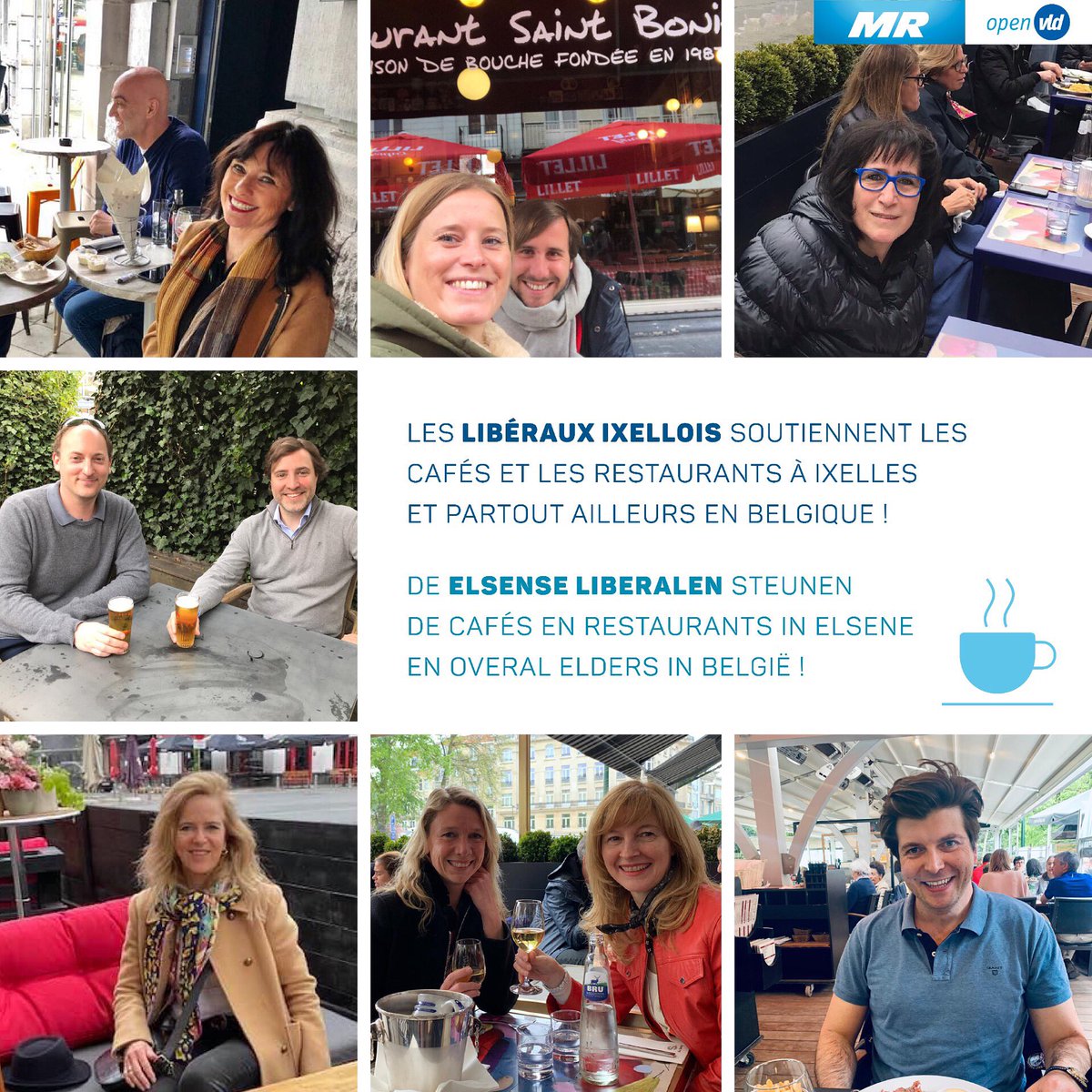 Liberaux_XL's tweet photo. Les Libéraux Ixellois soutiennent les cafés et les restaurants à Ixelles et partout ailleurs en Belgique ! #ixelles 

De Elsense Liberalen steunen de cafés en restaurants in Elsene en overal elders in België ! #elsene https://t.co/1wgnEGbvA3