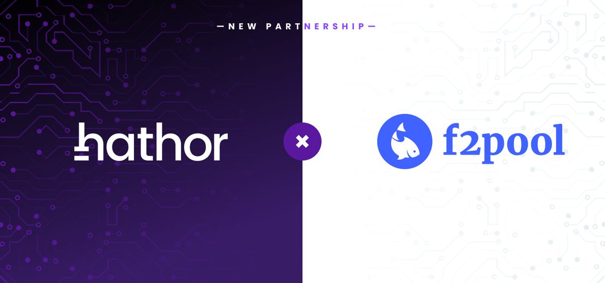 Hathor Network is stoked to partner with <a href="/f2pool/"></a> , one of the biggest #Bitcoin mining pools to bring even more hashpower and educational content to our network.

Read more on our Medium 👇 
#HathorNetwork $HTR
medium.com/hathor-network…