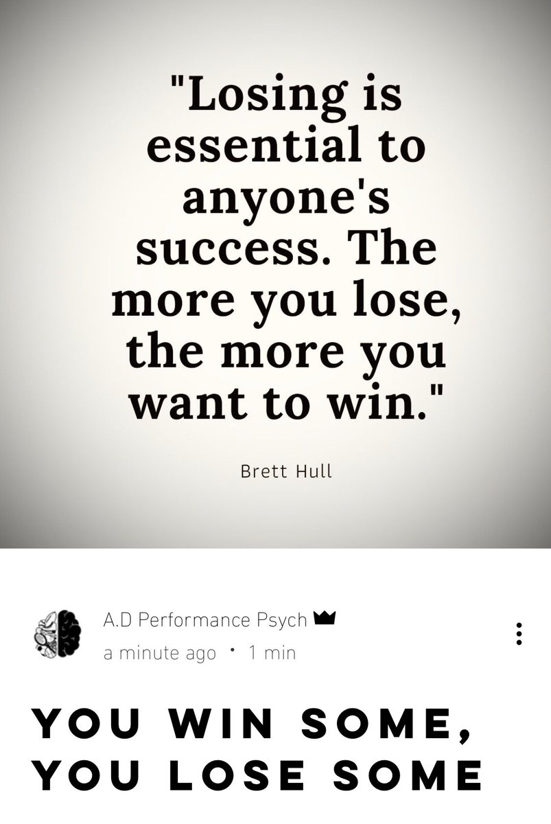 Dealing with loss in sport;  Feel, Reflect, Focus. 
adperformancepsych.com/post/you-win-s…
#sportpsychology #performance