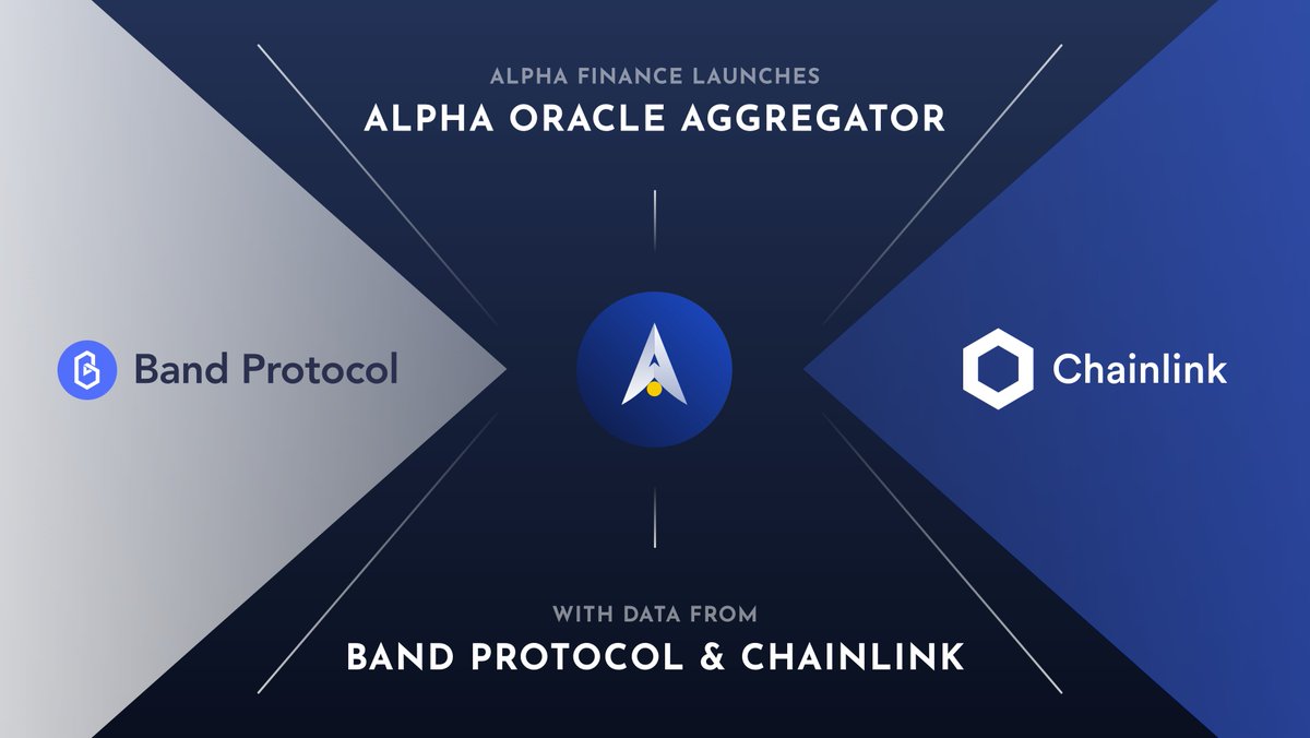 We're excited to announce the launch of Alpha Oracle Aggregator, with data from two of the largest data oracles providers,  @BandProtocol and  @chainlink, to ensure security, scalability, and flexibility. This launch will prepare  #Alpha for the upcoming growth stage! 
