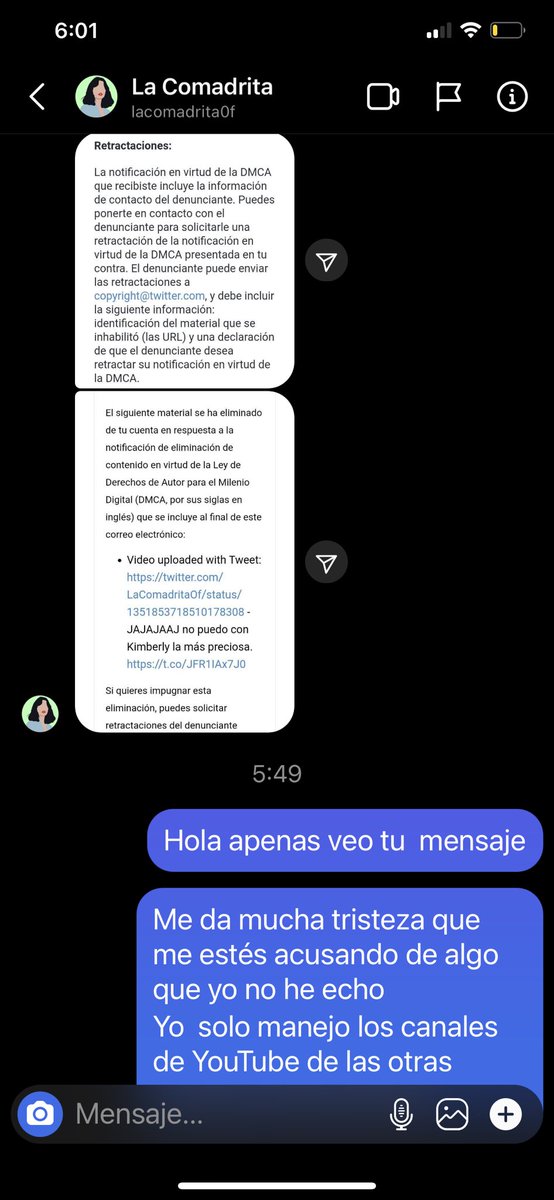 marcevlogs2's tweet photo. @LaComadritaOf2 Cuando hemos hablado yo ni siquiera manejo las cuentas de ellas solo los@canales de YouTube y jamás te respondí el mensaje  porque apenas lo veo y te conteste hoy ahí están las pruebas https://t.co/YhPWL3bKXu