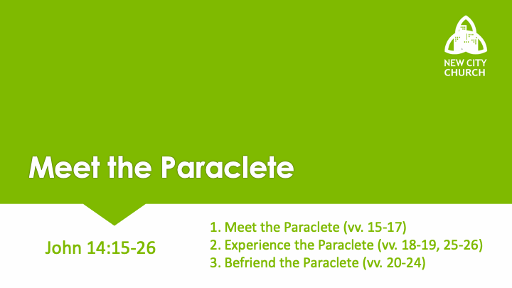 Meet the Paraclete

Watch, download, or listen to yesterday's sermon on our website newcityhamilton.com/sermons/meet-t…

This was the first sermon in a new series on the Holy Spirit!