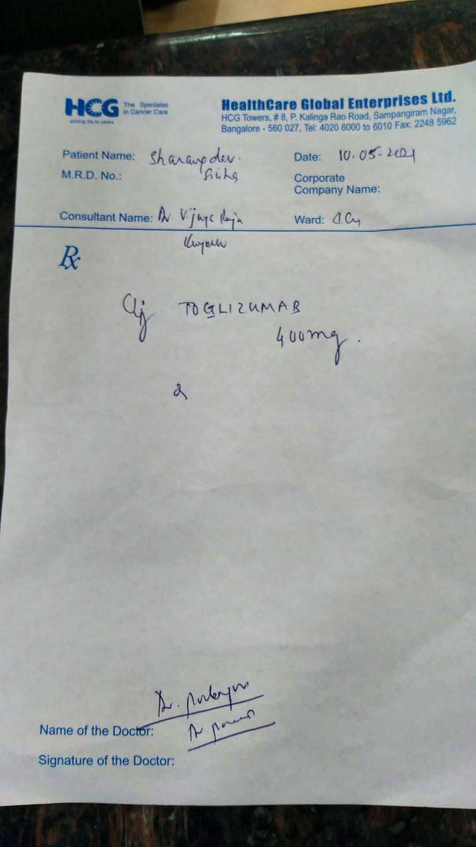 Kranti_Sambhav's tweet photo. #Bangalore ppl please #Help
How to get this medicine? Any lead or contact? Needed in #HCG Hospital https://t.co/Fq5Vay0eE2