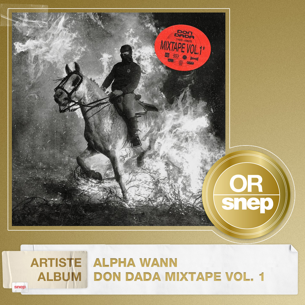 snep's tweet image. [Février 2021]

La "Don Dada Mixtape Vol. 1" d'Alpha Wann et du label Don Dada est certifiée Or ! 📀

50 000 équivalents ventes 📈

Bravo ! 👏