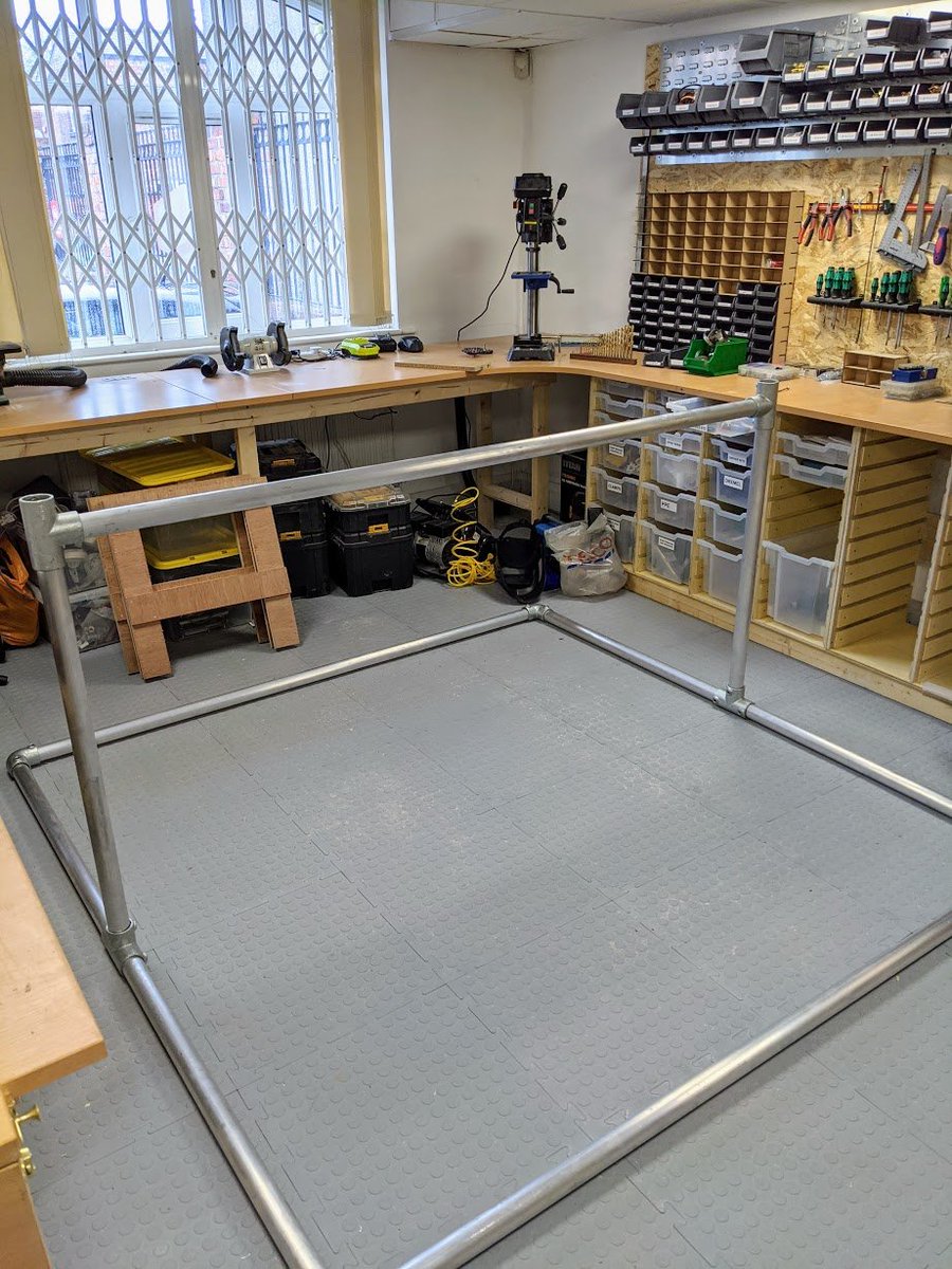 Today we've literally raised the bar on interactive exhibits. Can't wait to see this take shape at <a href="/BoomersSwingers/">Boomers and Swingers</a> keep an eye out for a much more exciting video on this one soon, we're on fire! 🔥