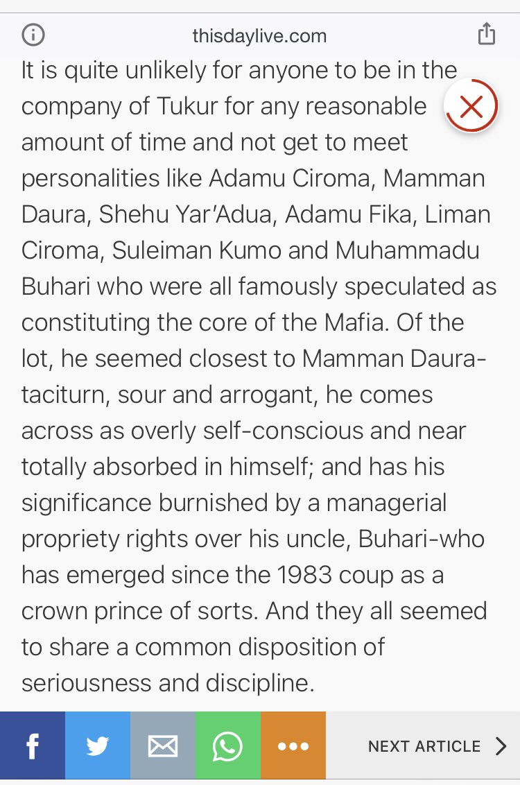 Some of the members of the Kaduna Mafia as popularly mentioned in different articles are: https://naija.yafri.ca/have-you-heard-of-the-3-m-men-of-the-kaduna-mafia/