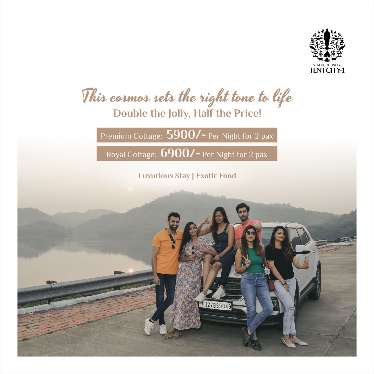 SOUTentCity's tweet photo. Be one with nature at a price that surprises. TCA.
https://t.co/z3P3X9Sp32
#StatueOfUnityTentCity #MyUnityMoment #offerprice #specialoffers #WeekendGetaway #GujaratTourism #incredibleindia #staycation #gujarat #kevadia #covidsafety #SocialDistancing #covidprotocols https://t.co/dqvjHyHyvm