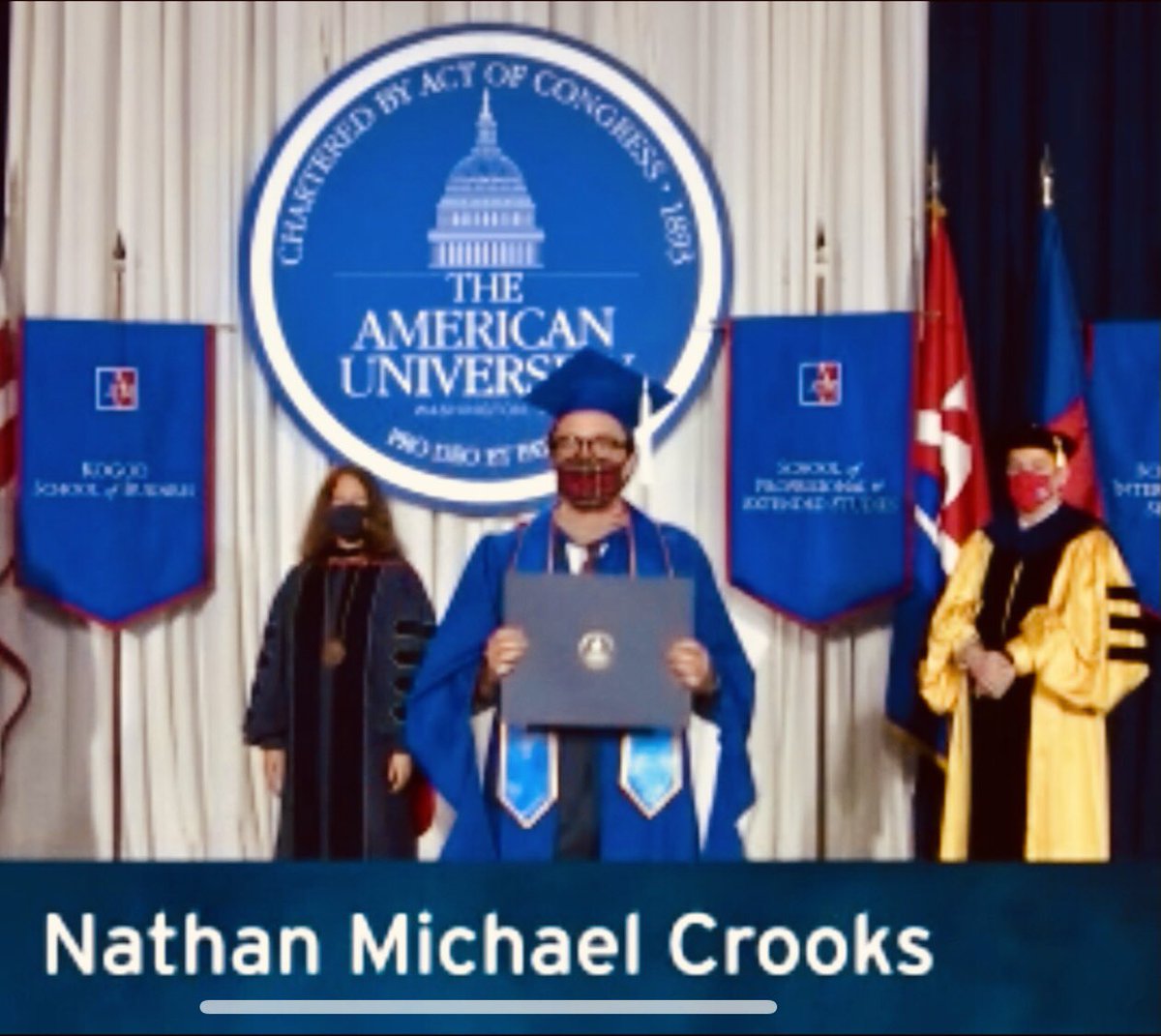 nmcrooks's tweet image. Spring commencement at @AmericanU // I’ve been working on this #MBA for a while now and am happy to report that it’s just about done! I’ll post the official pics when the final grade clears! // @KogodBiz #2021AUGrad #MBAgrad
