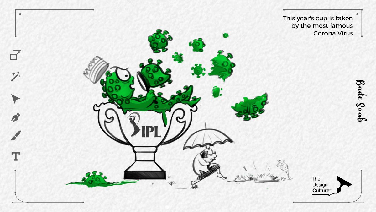 tdesignculture's tweet image. Bade Saab and the players retreat from the cup and look who claims it.

#thedesigncultureindia #badesaab #iplt20 #playersclassic #iplcup #iplcupwinner #corona  #vírus #covidnews #cricket #csk #rcb #dc #rr #mi #kkr #srh #kxip #2021year