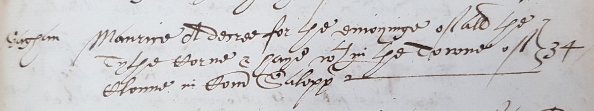 I know, I know. How do I know that's the original numbering? Because The National Archives also holds the original 16th Century index for the court's decrees. Here's the entry for the above decree. [TNA OBS 1/793]  #AugmentingTheAugmentations