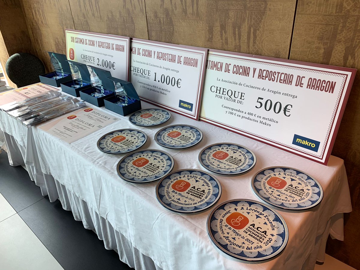 Estos son los premios que esperan a los ganadores del XVIII Certamen de cocina y repostería de Aragón "Lorenzo Acín"