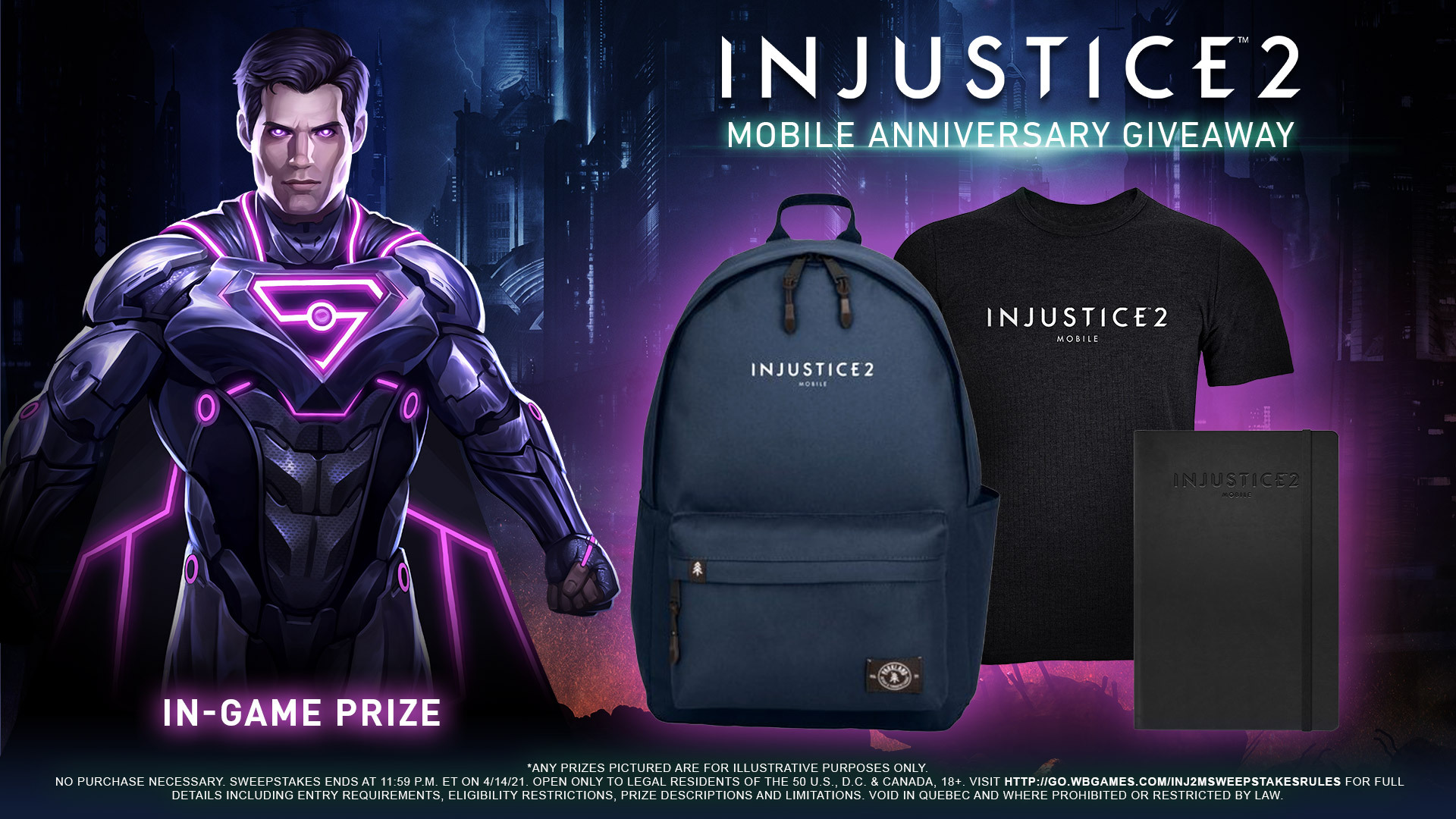 Injustice 2 Mobile No Purchase Necessary Ends 5 14 21 11 59pm Et Open To 50 Us Dc Amp Canada Excluding Quebec Only 18 Odds Rules T Co Rjpds3myby Void In Quebec Amp Where Prohibited