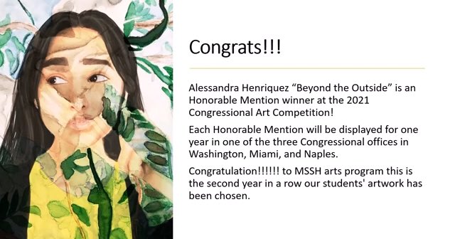 mssh_hawks's tweet photo. Congratulations to our very own Alessandra Henriquez! We are so proud of you. #iammiamisprings https://t.co/AqtBqc3EOa