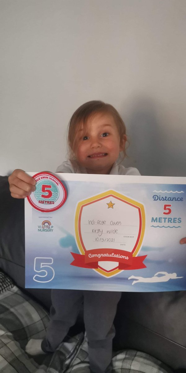 Super proud of Indi-rose today she got her 5meter swimming badge <a href="/melanie36744247/">melanie owen</a> @TeamCherryDale @TeamLadybirds1