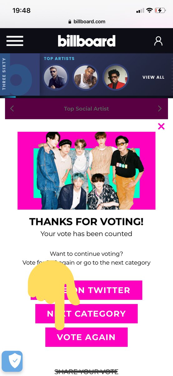 11. NEVER forget the voting is not only twitter but also website, THIS YEAR GLOBAL WEBSITE!!!!!!!!!Log in with facebook or twitter. Vote until you reach the limit (pretty sure it’s 10 times) #BBMAsTopSocial  @BTS_twt