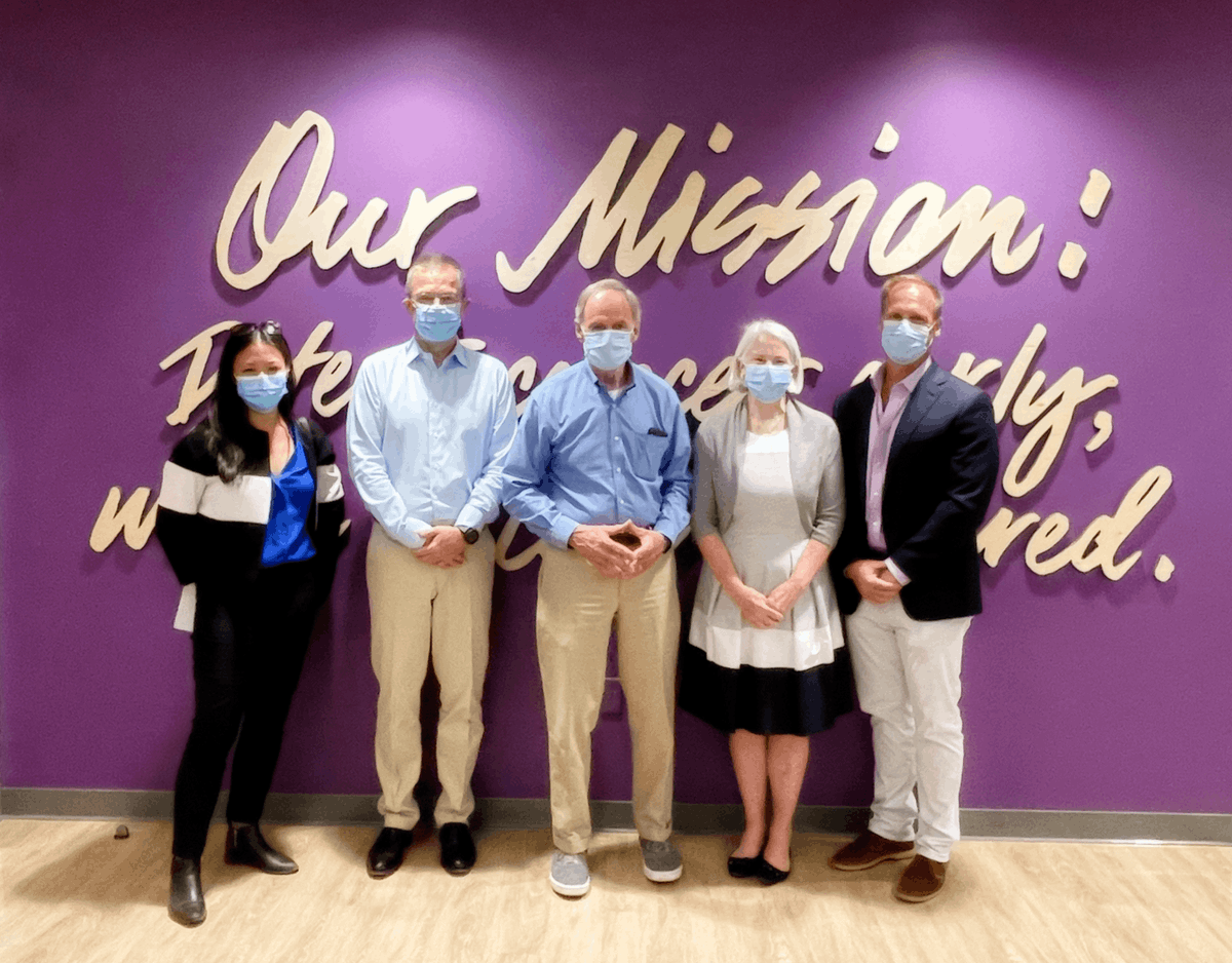 GrailBio's tweet photo. We were honored to have our CEO Hans Bishop, Board Chair Cathy Friedman, and other GRAIL leaders welcome U.S. @SenatorCarper (D-DE) at our headquarters to discuss the potential for multi-cancer early detection to help find cancer when it can be cured. #DetectCancerEarly https://t.co/MMIeSOUUMy