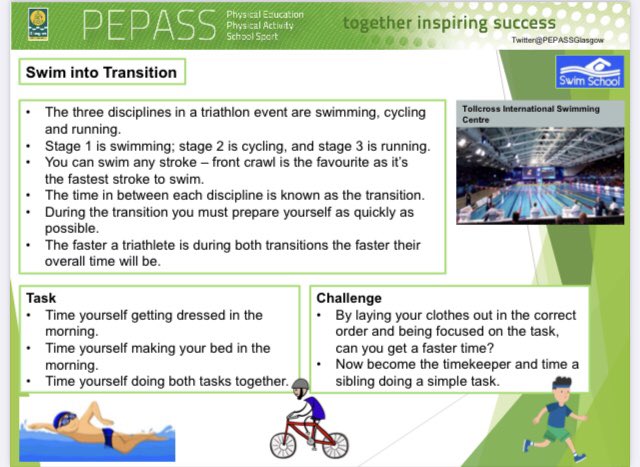 PEPASSswimCS's tweet photo. TRIATHLON at home!
Keep active at home with these fun workouts! 🏊🏻‍♂️🚴🏽🏃🏻‍♀️
Kick off with some swim activities!

@PEPASSswimGM @PEPASSswimJW @FionaNicoll2 @StJoachim1 @millerprimary @stbartholomews1 @StJohnPaulGCC @ToryglenPS https://t.co/Lju9OvuO3u