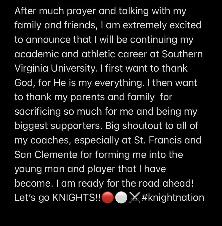 Committed!! Let’s go Knights⚔️