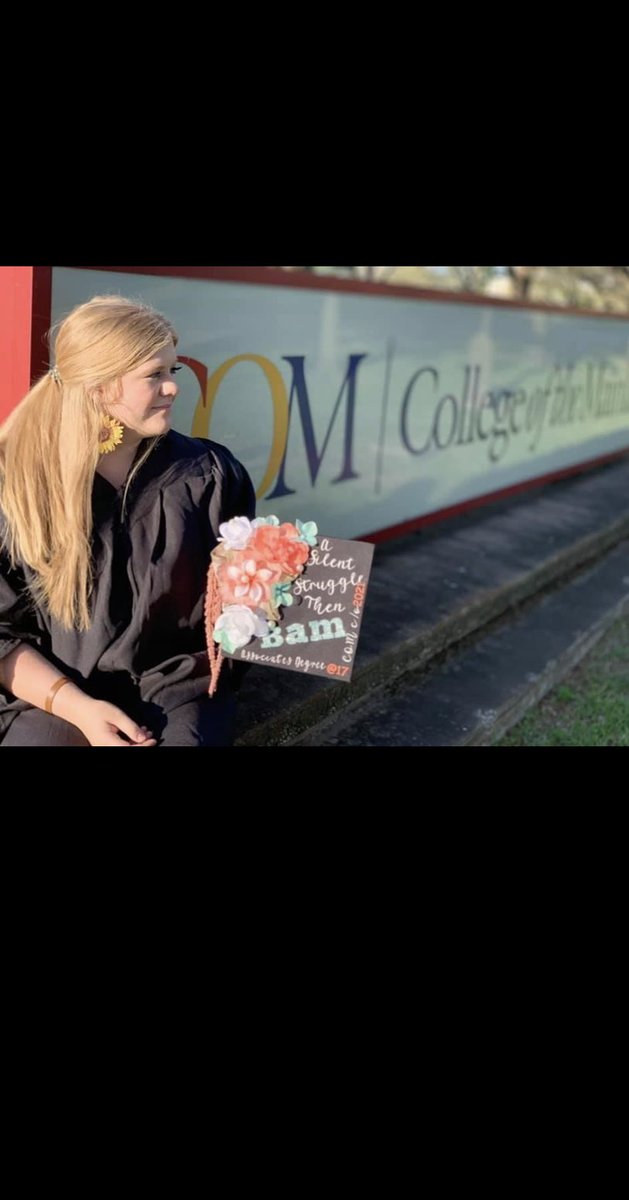 MckennaNikkole's tweet photo. A Silent Struggle then BAM Associates degree @17 COM c/o 2021 https://t.co/W6odqhAu2z