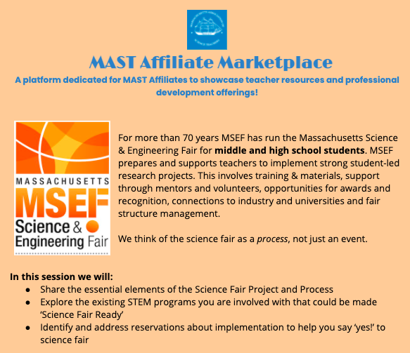 MAscienceteach's tweet photo. Join us on Wednesday for a special #MAScienceTeacher workshop/ Q&amp;A with @MassScienceFair's Rebecca Stendhal. Learn more and register for free using link on our FB events website: https://t.co/v0bxyfpyco https://t.co/SRaw4Wn82K