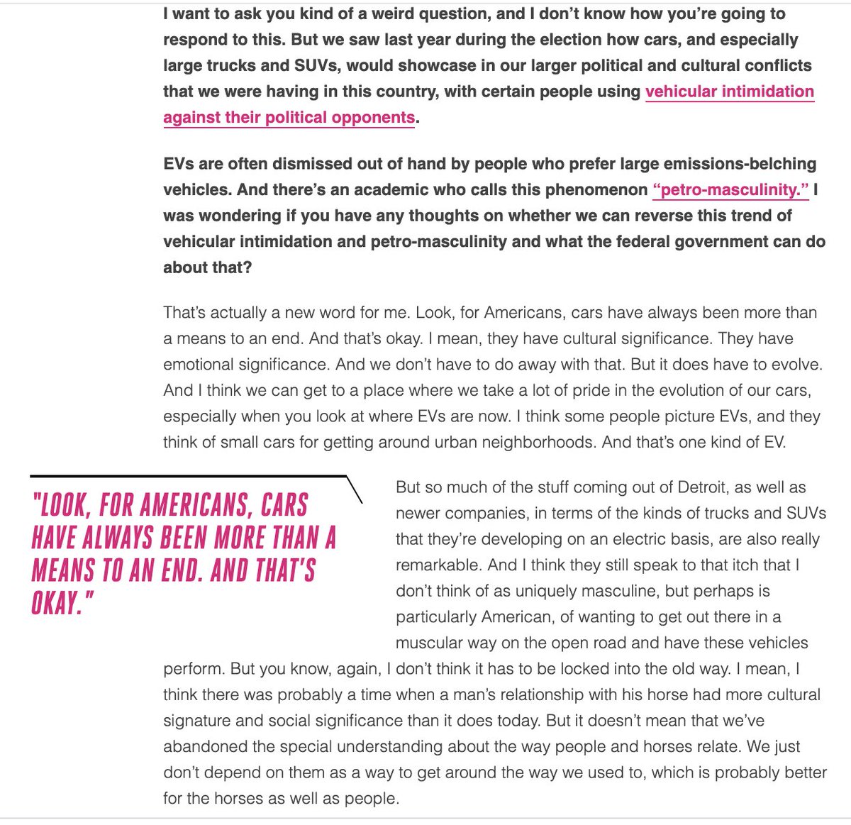 i thought i’d try to stump him by asking him about Cara Daggett’s concept of “petromasculinity,” but he suprised me by giving what I thought was a pretty thoughtful answer