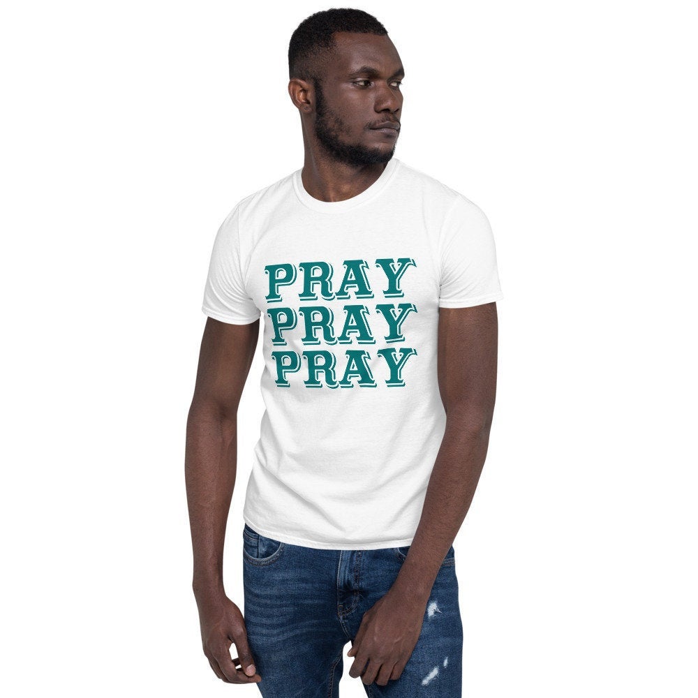 vertexdesign5's tweet photo. Excited to share the latest addition to my #etsy shop: Pray Pray Pray | Christian Short-Sleeve Unisex T-Shirt | Christian T-Shirt | Faith Shirt | Pray On It | Religious Shirt | Christian Shirt https://t.co/Q5uo6Qv8cx #womanbellacanvas #womangraphictee #bellacanvastee # https://t.co/e8pFV0eA8c