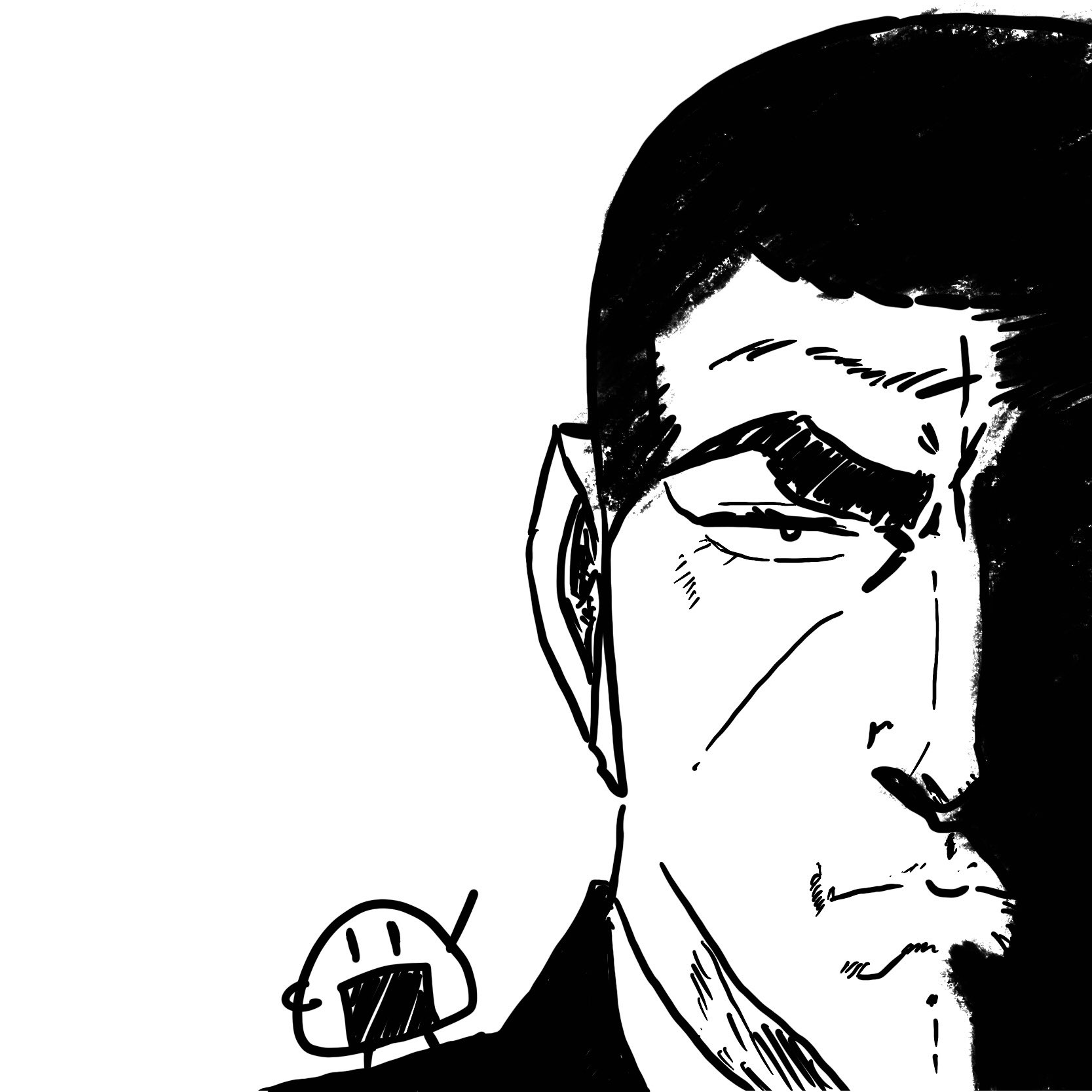 تويتر 丸山泰右 على تويتر メイクした顔が ゴルゴ13 に似ているね と言われました 初めて言われたので イラスト見ながら描いておきました T Co Uyqjaat2mh