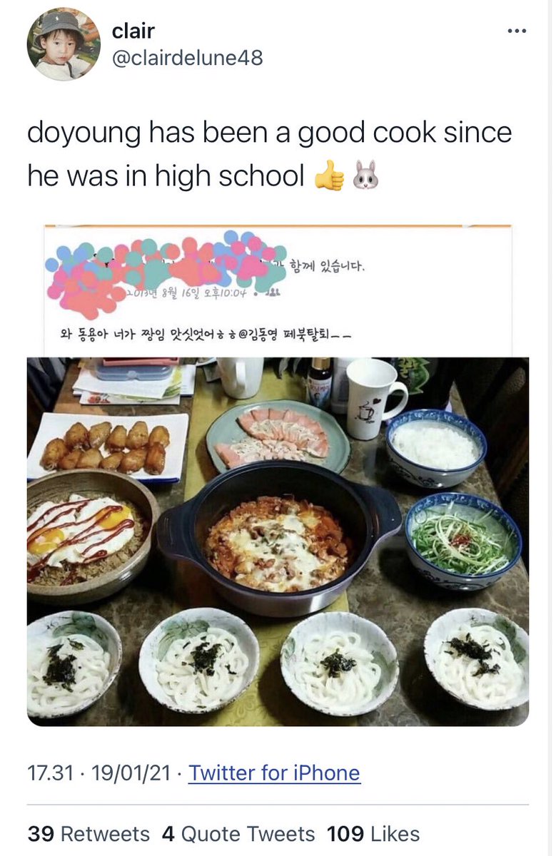 Always cook for his friends and his member