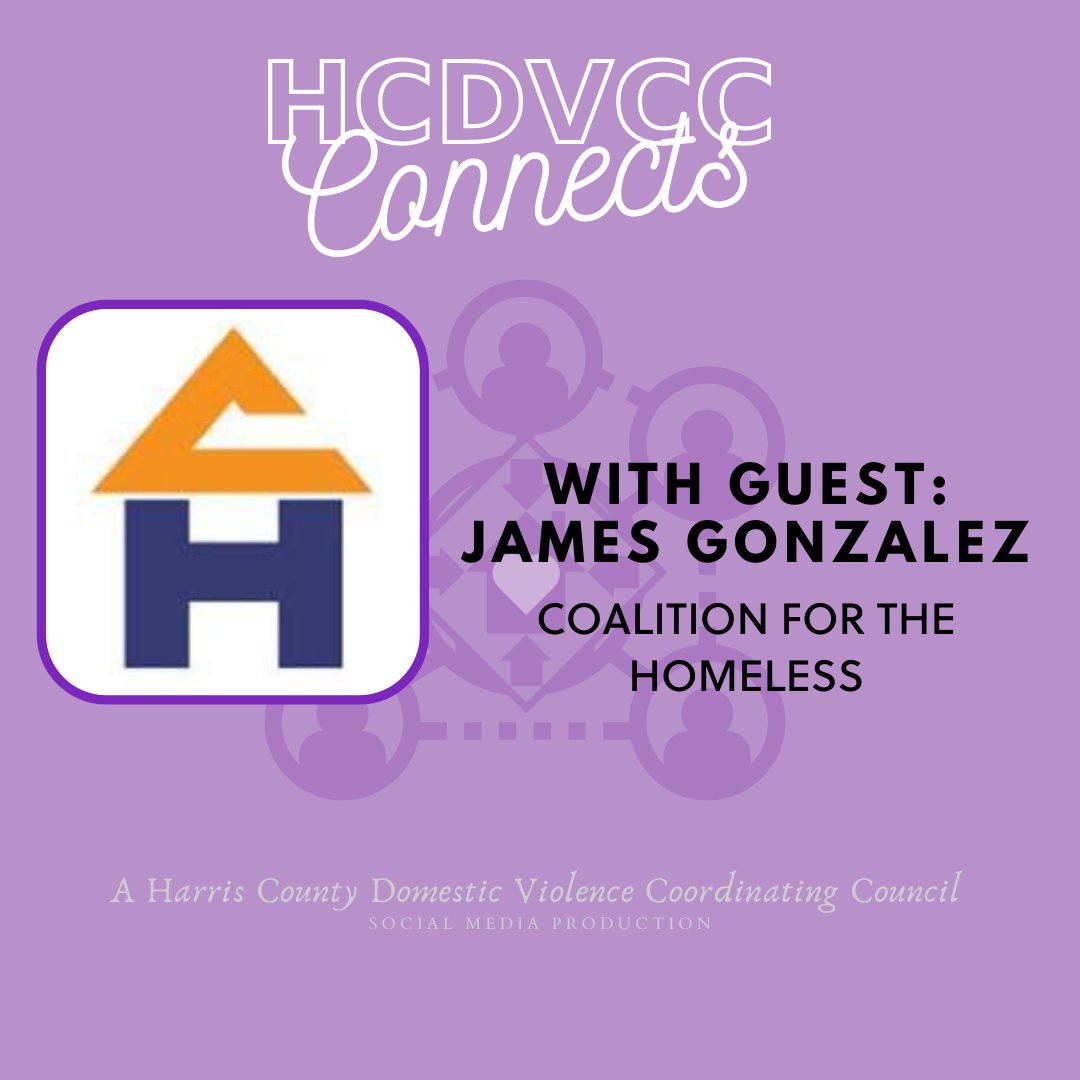 HCDVCCHou's tweet photo. Join us at noon central as we connect with James Gonzalez from @HomelessHOU. We will talk about their mission, how to volunteer with them, and more. 

Link to our Facebook page is: https://t.co/8lweZ2Vb4W

#HCDVCCconnects #HCDVCC #NeverAlone #HoustonDomesticViolence https://t.co/NSOM6WXm63