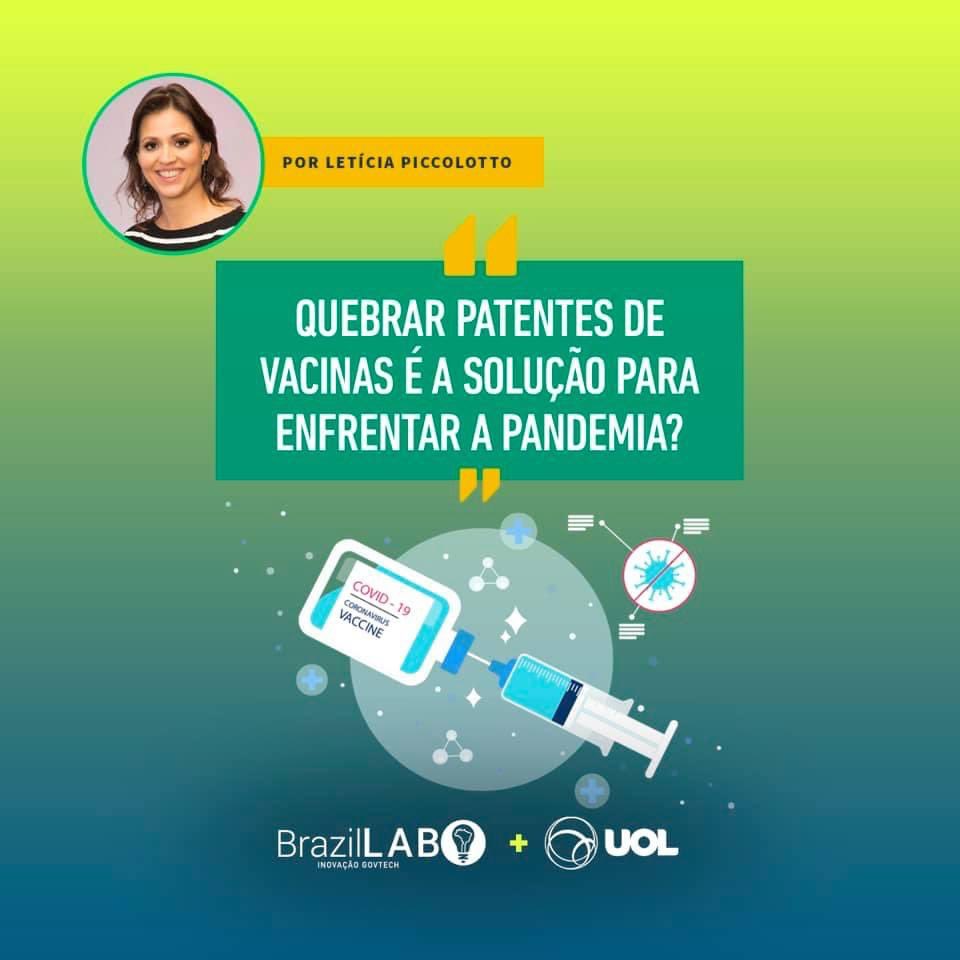 Um dos assuntos mais comentado no Brasil é a vacinação contra o COVID-19. Como todo problema complexo, os fatores são múltiplos, mas, recentemente, uma das possíveis causas tomou conta do debate público: as patentes das vacinas.
🔗Falei sobre no <a href="/tilt_uol/">Tilt UOL</a>: bit.ly/3uA4XCB