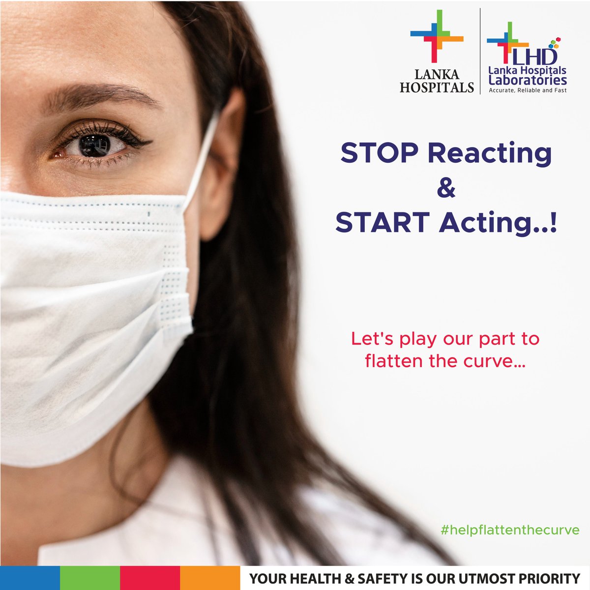LHLaboratories's tweet photo. STOP Reacting & START Acting..!
Let’s play our part to flatten the curve…
#lhd #helpflattenthecurve #COVID-19 #coronavirus #newcoronavirus #infectionprevention #health #healthcare #lankahospitalsdiagnostics #lankahospitalslaboratories #lankahospitals #ReStartSriLanka https://t.co/wOB0264LXL