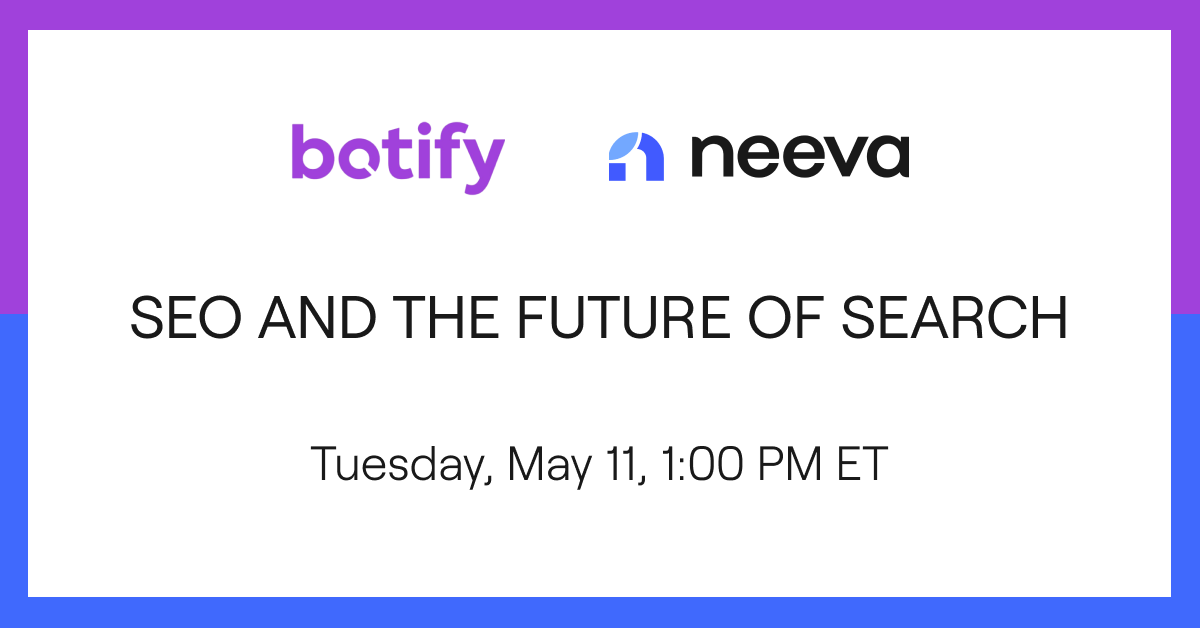 Neeva's tweet photo. How will a new ad-free #searchengine impact the world of #SEO? Join this #webinar to find out (featuring @RamaswmySridhar, @ahveefein, and @cfrenet): https://t.co/9QaRpTydZa https://t.co/zIo75QjQqx