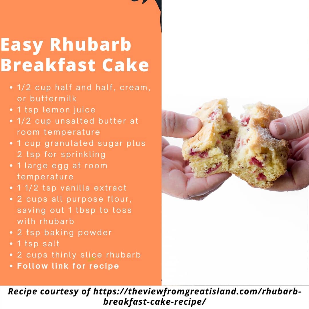 MidlandFMarket's tweet photo. Cake for breakfast? Now that's a sweet treat!
Stop by #MAFM to pick up some rhubarb to try this or for your favorite rhubarb dish.
We're open 7am-1pm every Wednesday and Saturday at the Dow Diamond East parking lot!!
#farmersmakersareessential #shoplocal #midlandmi https://t.co/QRxjNXE0Sx