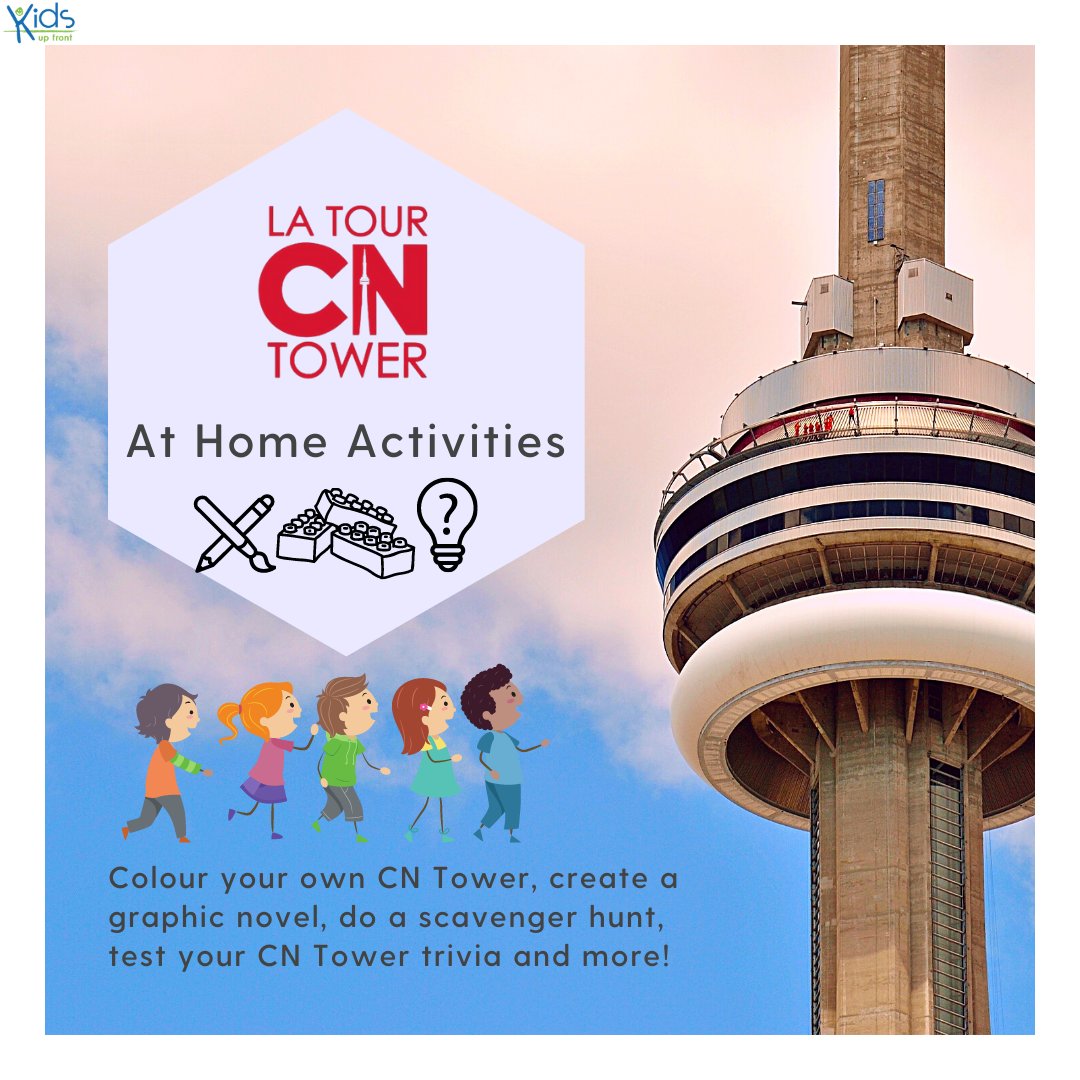 KidsUpFrontTO's tweet photo. The @TourCNTower has put together a list of At Home Activities for you to enjoy!
Download landmark colouring sheets, complete a Scavenger Hunt, test your knowledge with some trivia & more!
❗️LINK BELOW❗️
#cntower #toronto #athomeactivities #kidsathome
https://t.co/WraHY1s42M https://t.co/dnY1CeIXeO