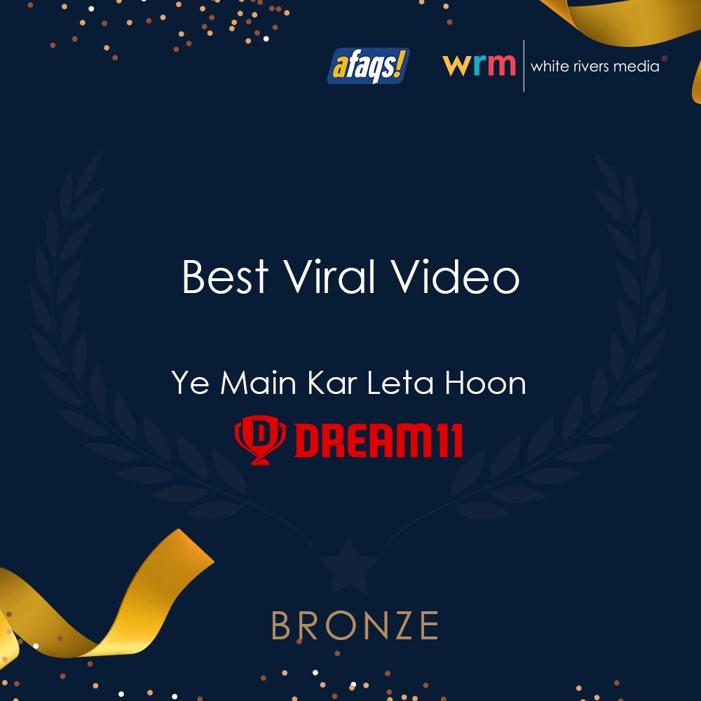 WhiteRiversM's tweet photo. The sweet smell of victory! #TeamWRM went home with 4 big wins, a result of pure talent and teamwork. Cheers to all those who contributedFlexed biceps
#WhiteRiversMedia #AfaqAwards #MarketersExcellence #Dream11 #SocialMediaMarketing #AwardWinningCampaign #SocialMediaAwards https://t.co/vlJhVQyLtd