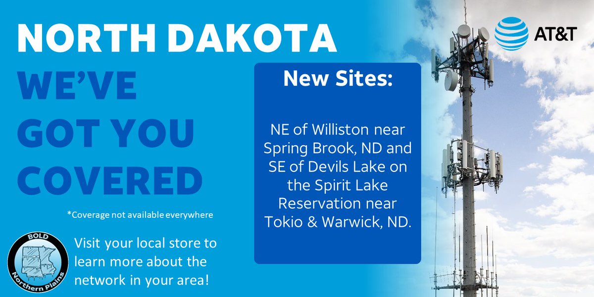 We've go you covered #NorthDakota! 
#ATTemployee #lifeatatt