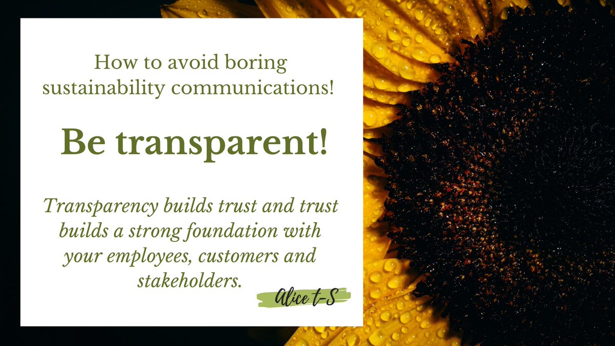 TheSavvyGreen's tweet photo. Are you fed up with seeing the same boring sustainability communications? See my blog for more tips on how to avoid boring sustainability communications: 

https://t.co/fHudu70gvz

#smallbusinessmarketing #sustainabilitycommunications #sustainablemarketing #SustainableBusiness https://t.co/3iV76So9SG