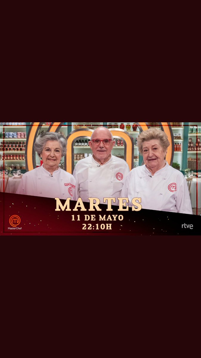 Mañana 22:00 <a href="/La1_tve/">La 1</a> <a href="/MasterChef_es/">MasterChef</a> iremos (León) cocinar frío ❄️👨🏻‍🍳 y <a href="/terremotovedete/">La Terre</a> <a href="/flofdezz/">Florentino Fernández</a> Gonzalo Miró Guadalupe ganadora de la primera edición de 👴🏻os esperamos! #MasterChef9 🎉🥂 <a href="/JordiCruzMas/">Jordi Cruz Mas</a> <a href="/Pepe_elBohio/">Pepe Rodriguez</a> <a href="/SamySpain/">Samantha de España</a> <a href="/ShineIberia/">Shine Iberia</a> <a href="/AbelArana/">Abel Arana 🏳️‍🌈</a> <a href="/pedropalomobcn/">Pedro Palomo</a> <a href="/MariaMChef9/">María MasterChef 9</a>