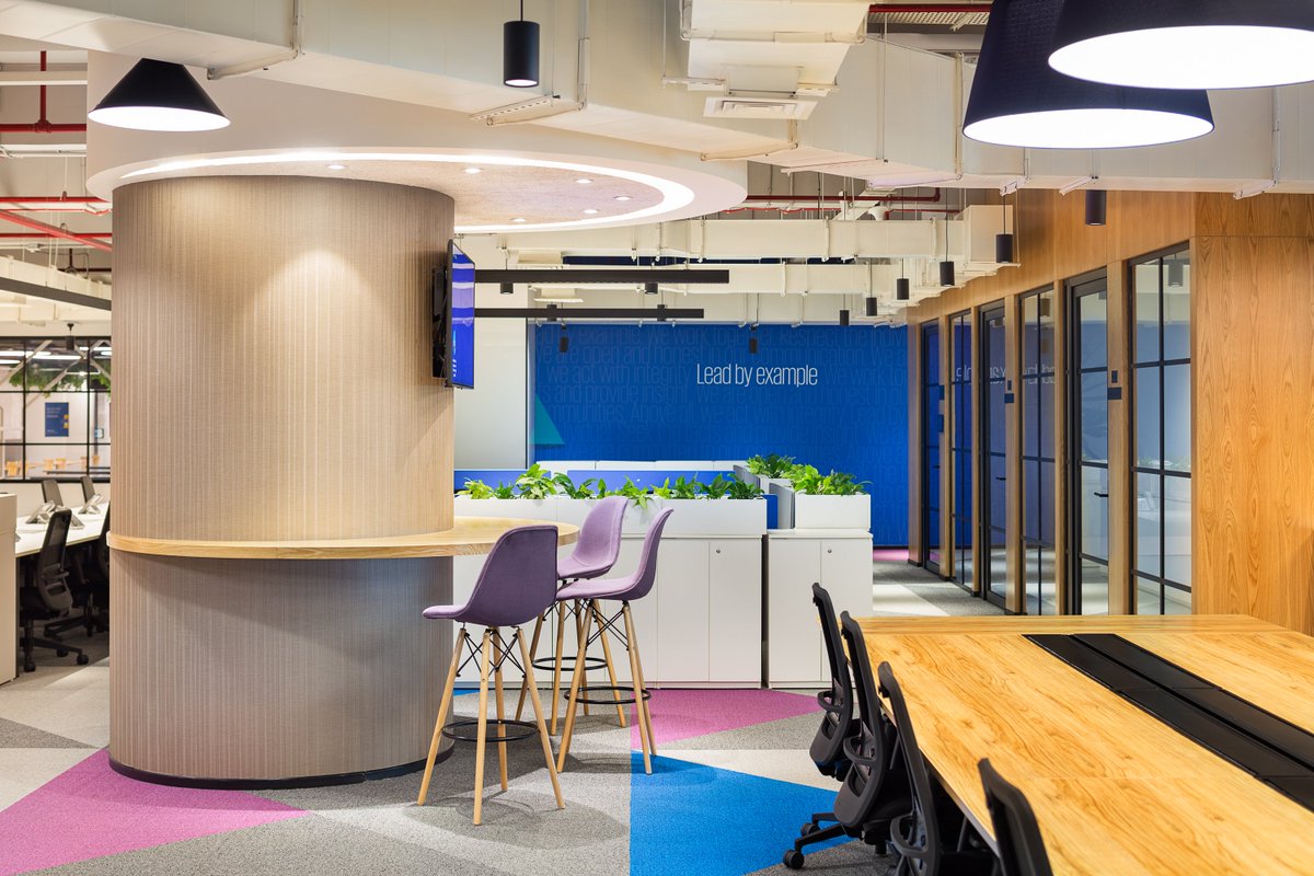 TheDSPDesign's tweet photo. The hybrid, #agile #workspace #design for @KPMGIndia offers an activity-based #infrastructure that encourages users to #work from anywhere — enhancing #mobility and #collaboration among the workforce.
#DSPBuilds #LeadGlobal
#Architecture #Corporate #InteriorDesign
#DSPDesign https://t.co/PHGsHZxraV