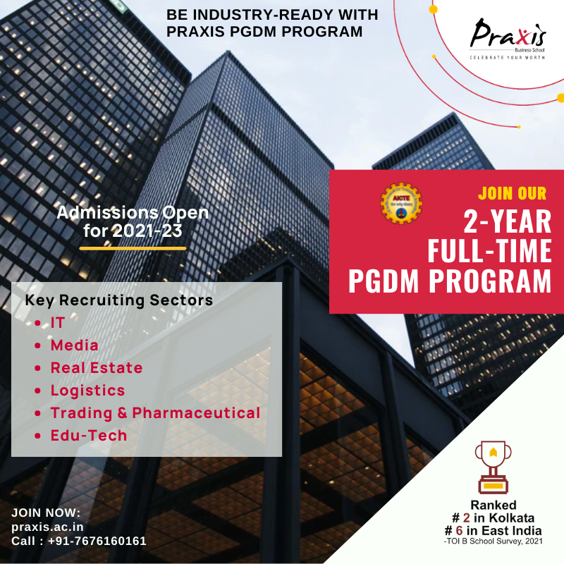Praxis_Tweets's tweet image. Empower yourself for the digital future with the PGDM offered by #PraxisBusinessSchool. Our alumnus is associated with reputed organizations. Join us if you want to steadfast your career. Visit our website: praxis.ac.in or call: +91 7676160161 #jobindustry #companies