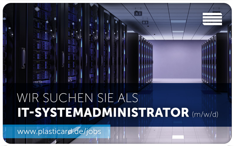 Wir suchen Sie als IT-Systemadministrator (m/w/d) zur Unterstützung unseres IT-Teams. Sie haben eine abgeschlossene Ausbildung als Fachinformatiker für Systemintegration? Bewerben Sie sich! plasticard.de/jobs #jobsindresden #Stellenangebot #dresdenjobs #plasticardzft