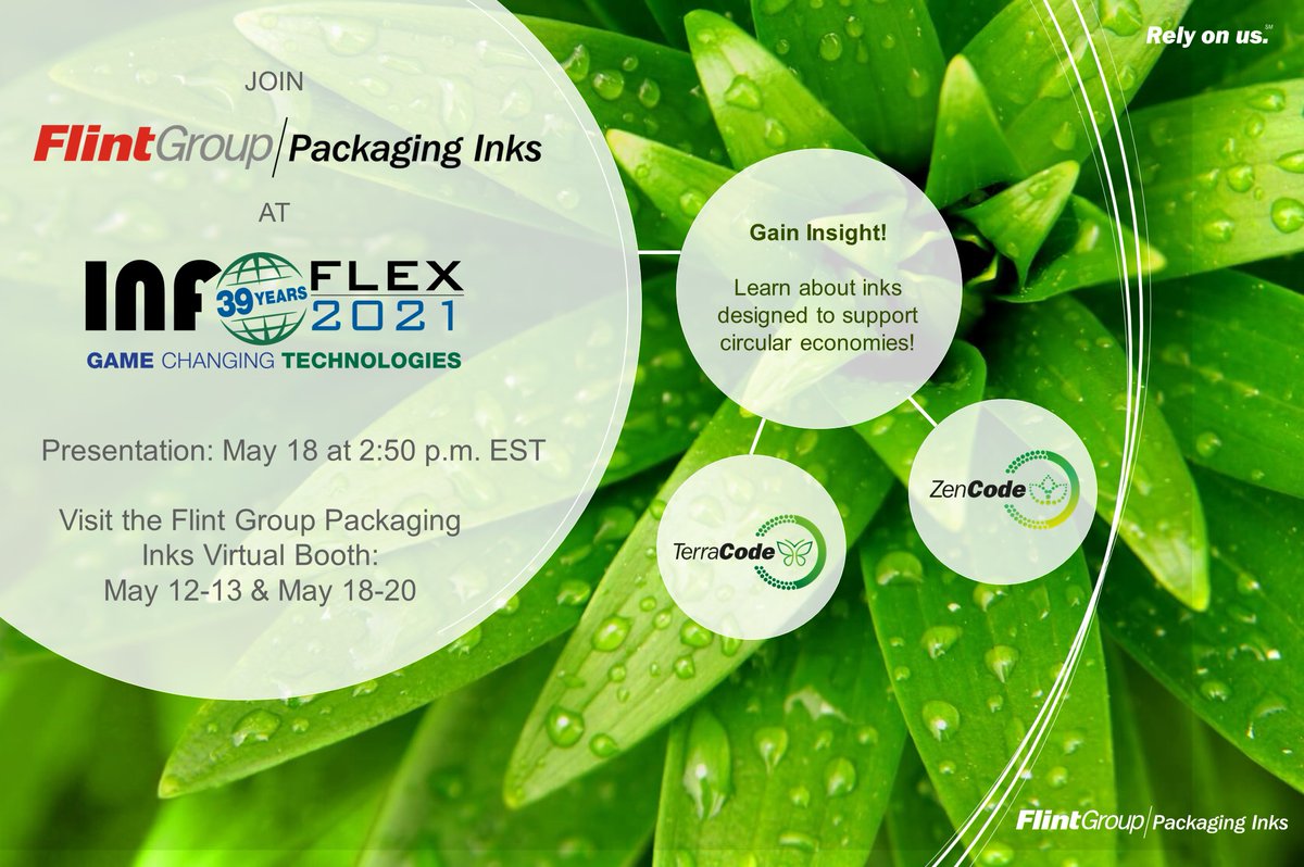 flinteresting's tweet photo. Need to learn more about inks & coatings for #SustainablePackaging?
Attend our virtual presentation and Q&A on May 18 at 2:50pm EST.
Free INFOFLEX registration here! https://t.co/SRyulsBb35
#Packaging #PackagingInks #Flexo #CircularEconomy #INFOFLEX2021 @FlexTechAssn https://t.co/H2tnTtB1qC