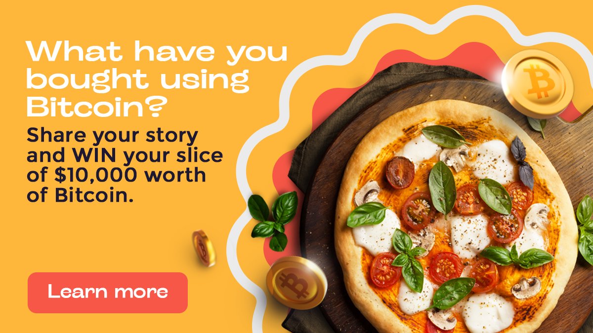 Was it a pizza? A Lambo? Tell us your story and win your slice of $10,000 worth of Bitcoin #Pizzaio