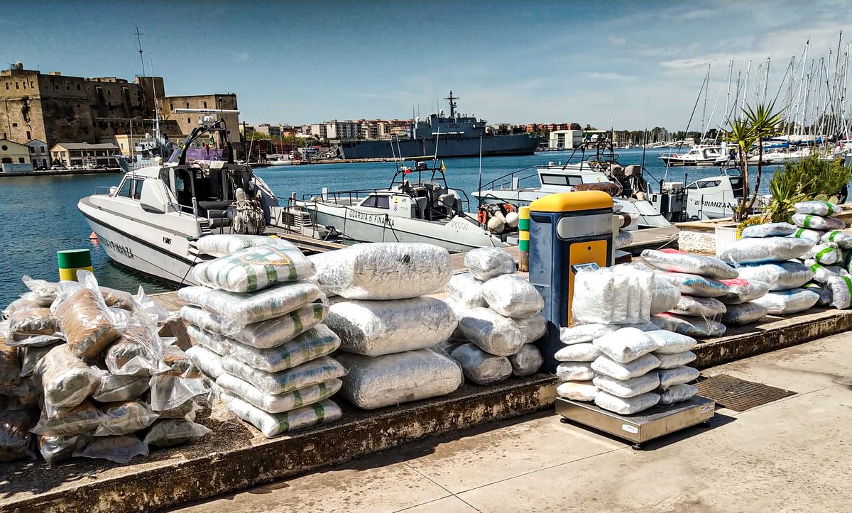 Frontex's tweet photo. Hidden in special compartments, the officers found nearly 400 kg of marijuana worth EUR 4 million on the street. They also arrested one Albanian citizen suspected of smuggling the drugs. Congratulations on the great cross-border cooperation! https://t.co/ycjeA0aULk