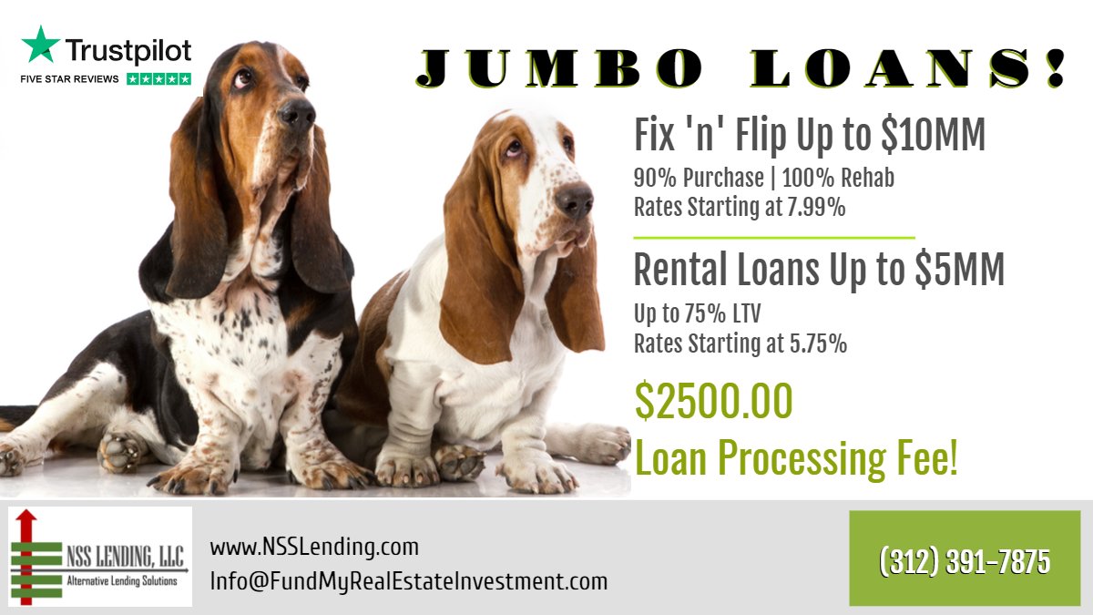 NSSLending's tweet image. NOBODY DOES WHAT WE DO!
$2500 Processing Fee No Matter What Size the Loan!
See What Our Customers Say About Us 
TripAdvisor.com/Review/NSSLend…
#jumboloans #realestateinvestor #realestateinvestors