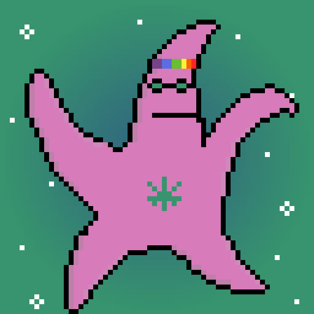 Oh man, it's already May. This starfish slept through 04/20 again. Hopefully next year then. Maybe someone will wake him up in time.

Ah and the servers for the presale NFTs will be switched off at the end of this week to slowly start the main release.

#CNFT #NFT #CNFTs #Cardano