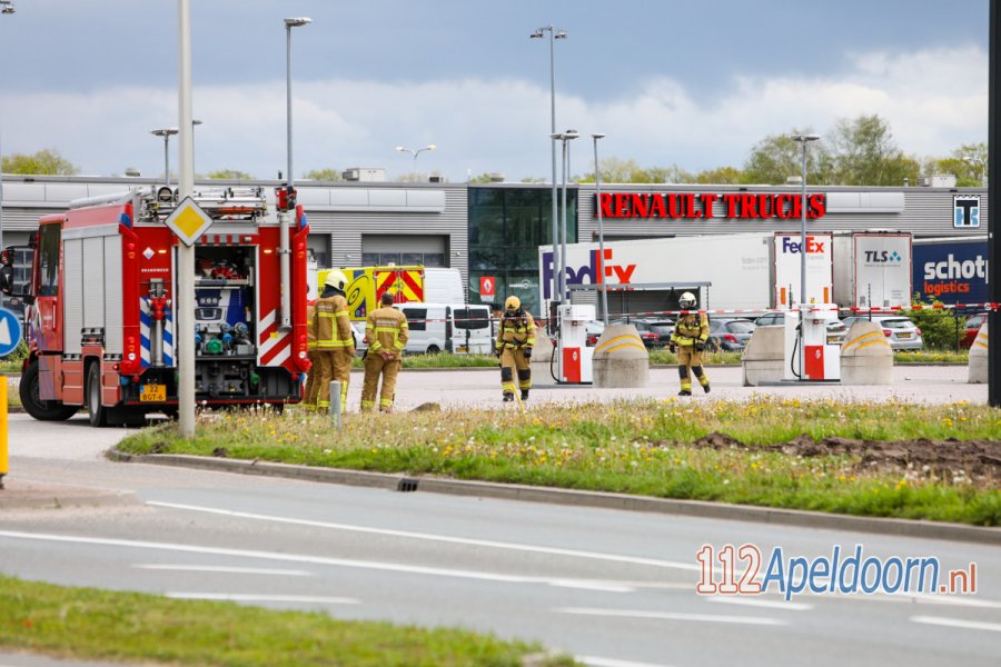 Tankstation aan de Ecofactorij afgesloten vanwege gaslek. 112Apeldoorn.